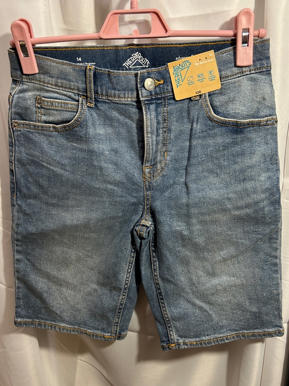 NWT Thereabouts Girls' Blue Denim Shorts - Casual Kids Bottoms